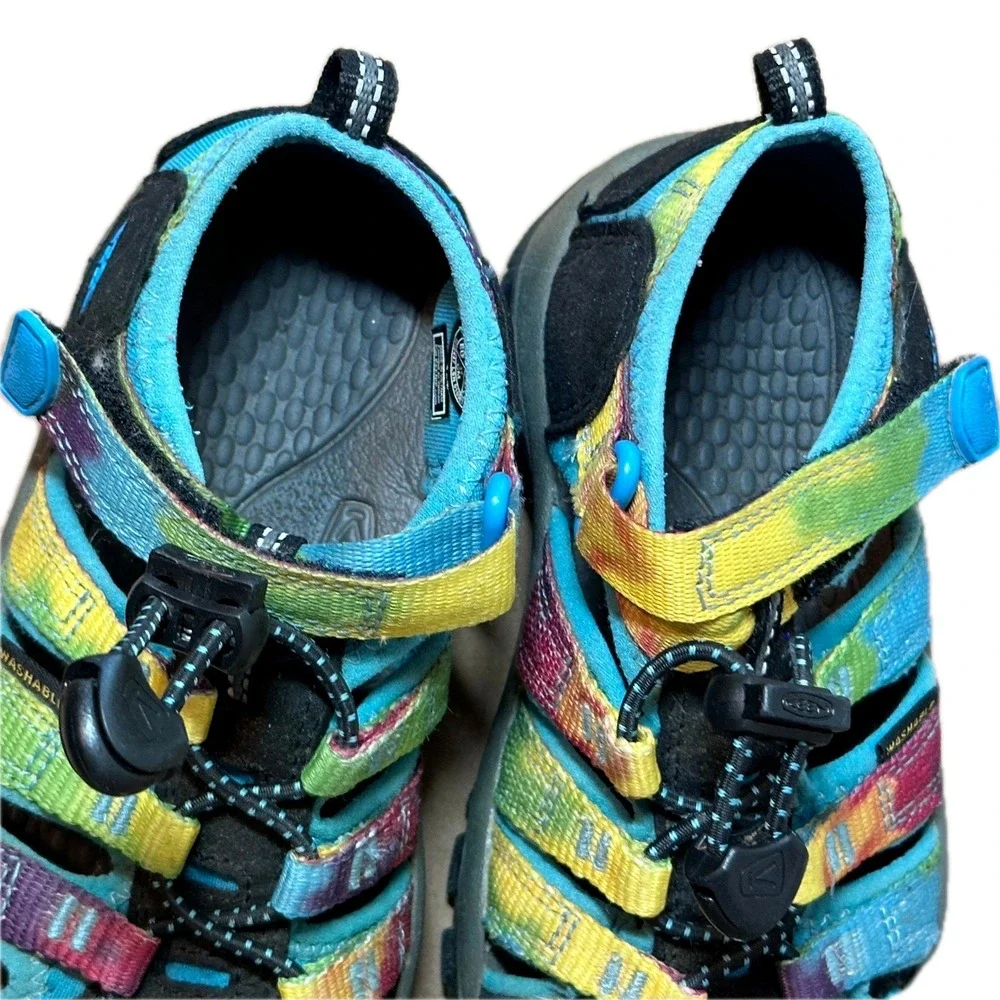 Keen Kids Newport H2 Rainbow Tie Dye Water Sandals Blue Black Size 10 Toddler